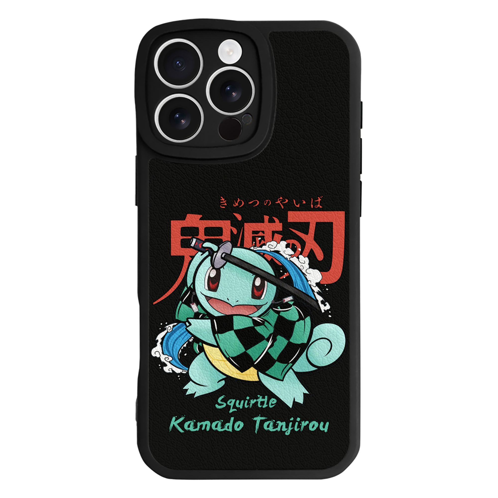 （画像用） 鬼滅の刃 竈門 炭治郎／かまど たんじろう Kamado Tanjirou 【iPhone 16シリーズ対応】シリコンスマホケース（レザー調） 材質：シリコン